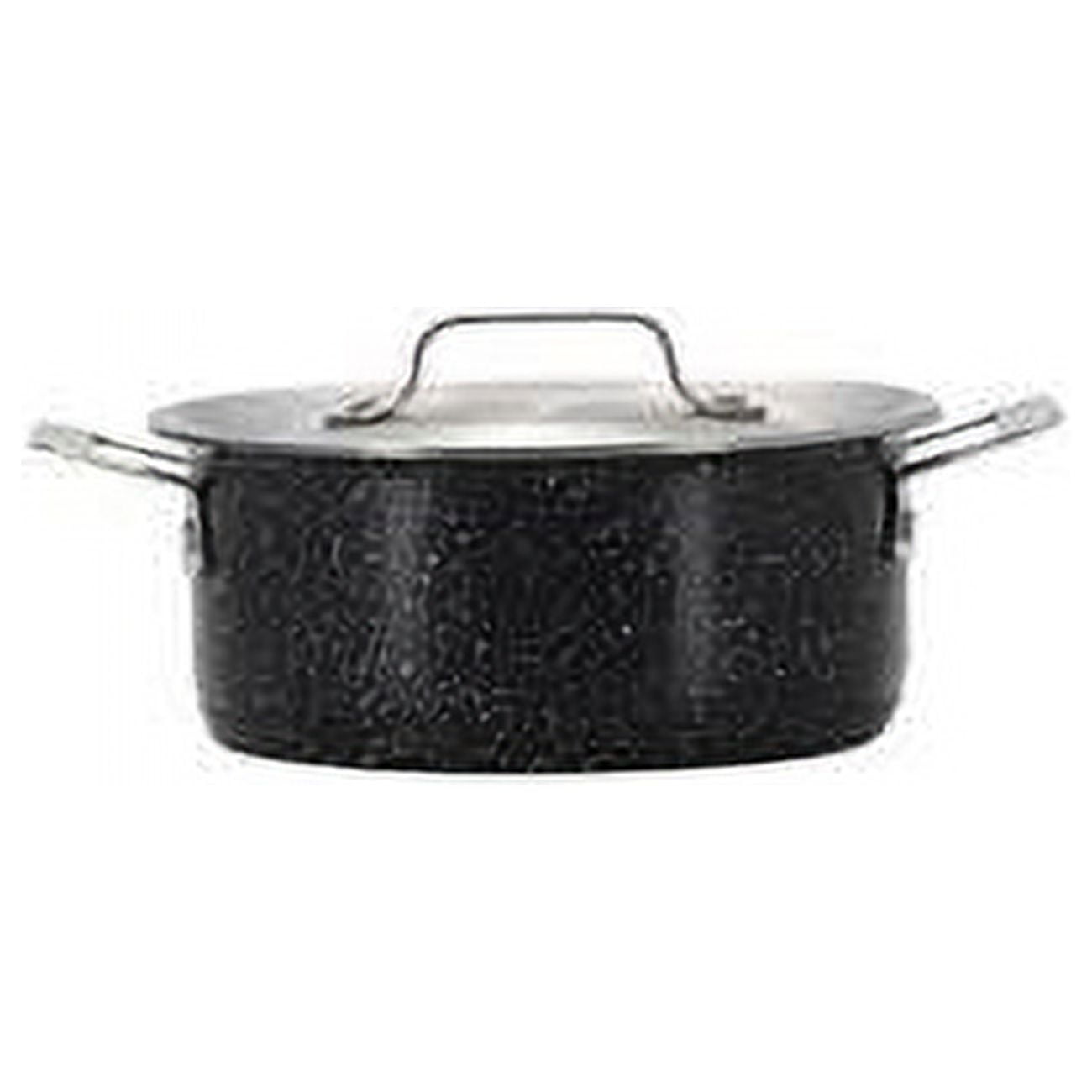 Picture of Bon Chef 60027GALAXY 36 oz Hotstone Galaxy Cucina Round Dish with Lid - Induction Bottom