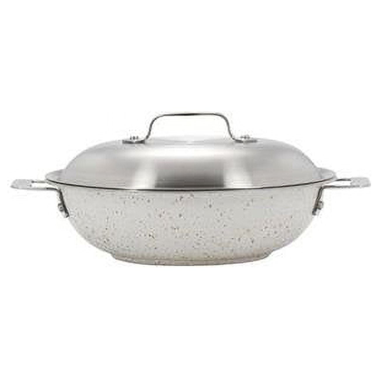 Picture of Bon Chef 60015DESERT 12 in. Hotstone Desert Cucina Chefs Pan with Lid & 2 Side Handles - Induction Bottom