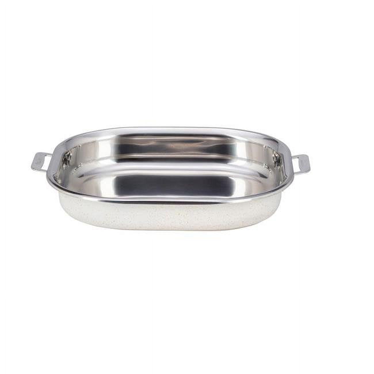 Picture of Bon Chef 60023CLDDESERT 5 qt Hotstone Desert Cucina Oblong Pan with Lid - Induction Bottom