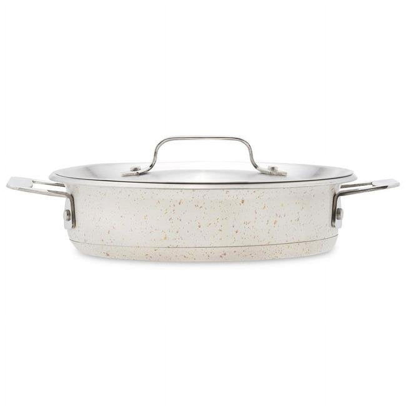 Picture of Bon Chef 60022DESERT 1 qt 24 oz Hotstone Desert Cucina Round Casserole with Lid - Induction Bottom