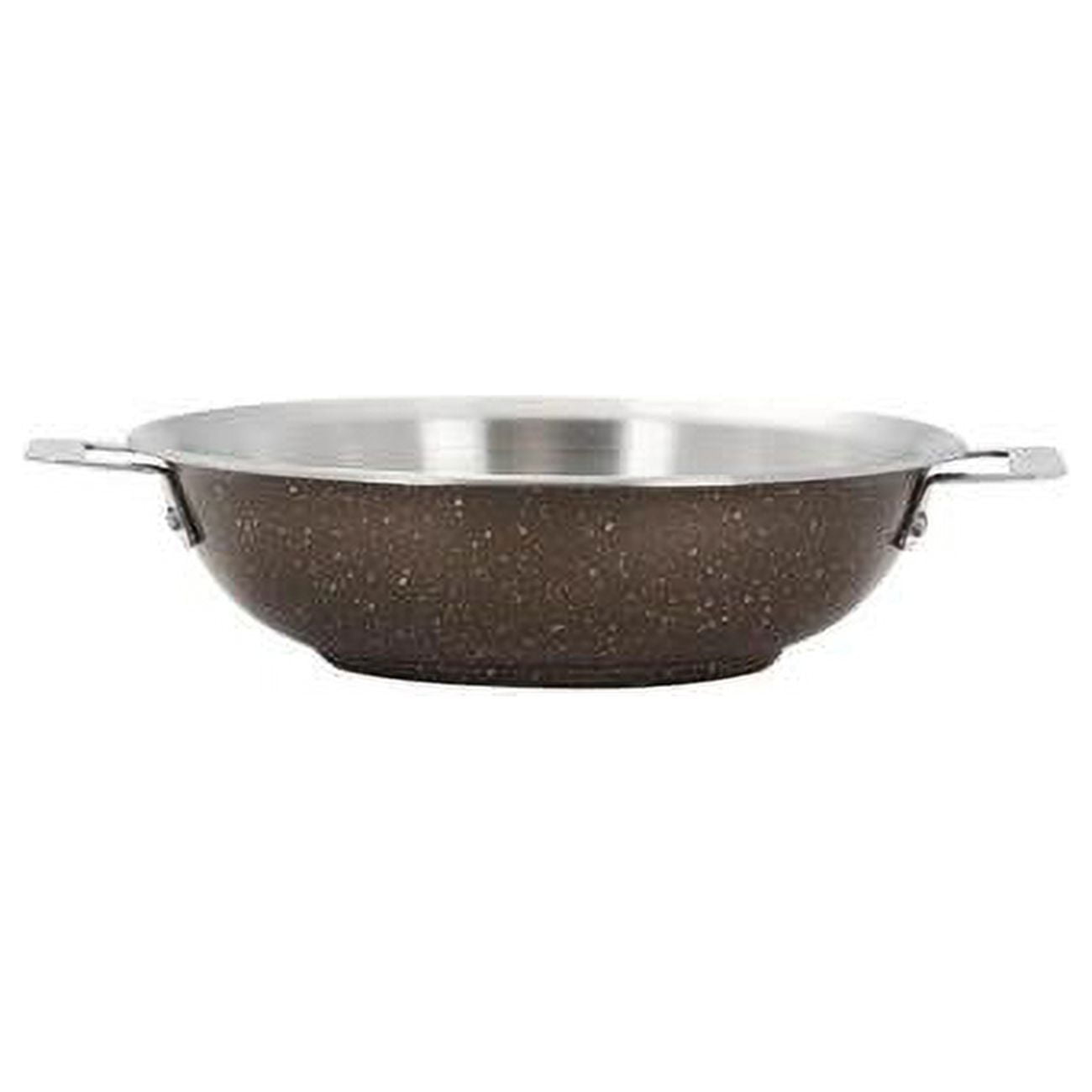 Picture of Bon Chef 60006COFFEE 13 in. Hotstone Coffee Cucina Braiser Pan with Lid - Induction Bottom