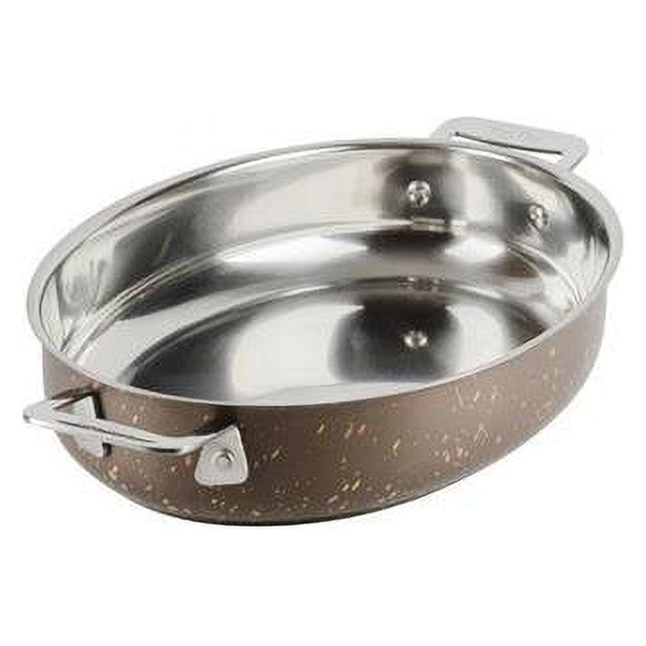 Picture of Bon Chef 60002COFFEE 12 in. Hotstone Coffee Cucina Oval Au Gratin - Induction Bottom