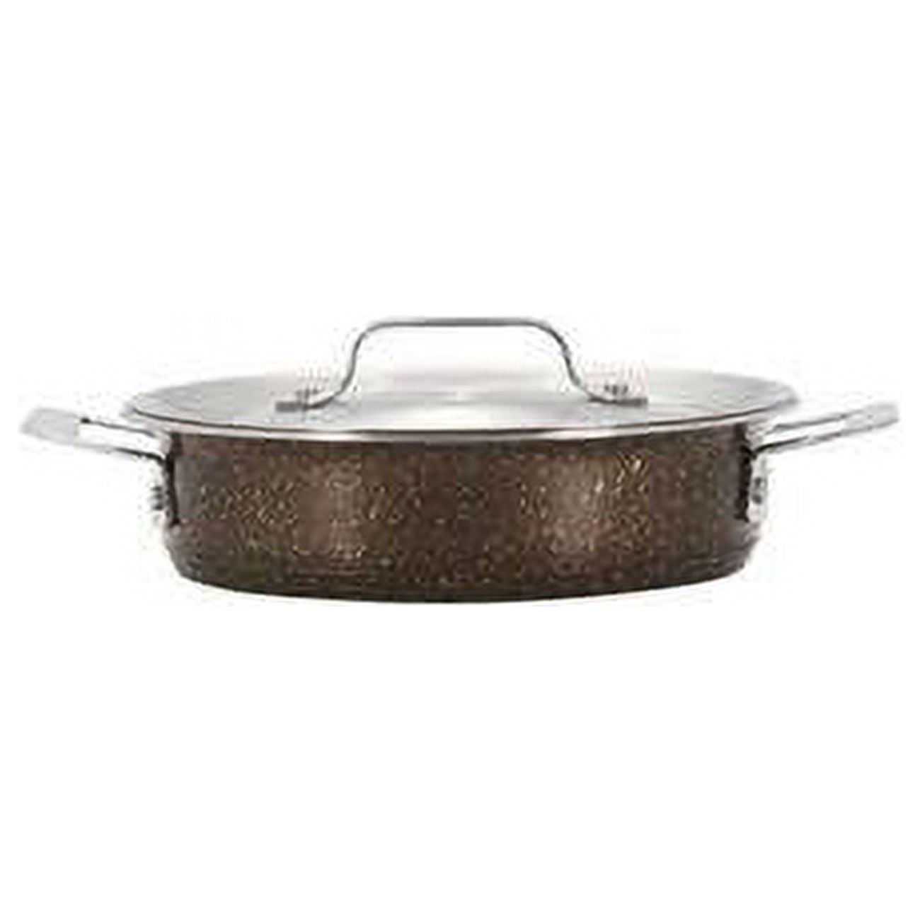 Picture of Bon Chef 60022COFFEE 1 qt 24 oz Hotstone Coffee Cucina Round Casserole with Lid - Induction Bottom