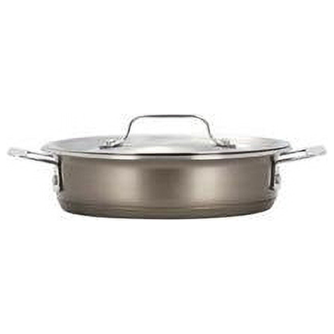 Picture of Bon Chef 60022TAUPE 1 qt 24 oz Hotstone Taupe Cucina Round Casserole with Lid - Induction Bottom