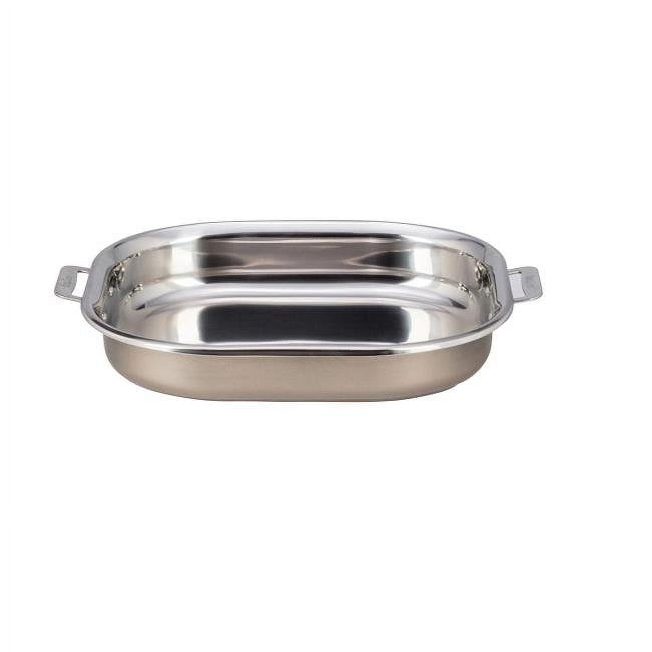 Picture of Bon Chef 60023CLDTAUPE 5 qt Hotstone Taupe Cucina Oblong Pan with Lid - Induction Bottom