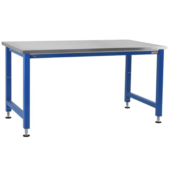 Picture of BenchPro AEN2448-LBFr 24 x 48 x 30-42 in. Adams Electric Lift Workbenches with Stainless Steel Top, Light Blue