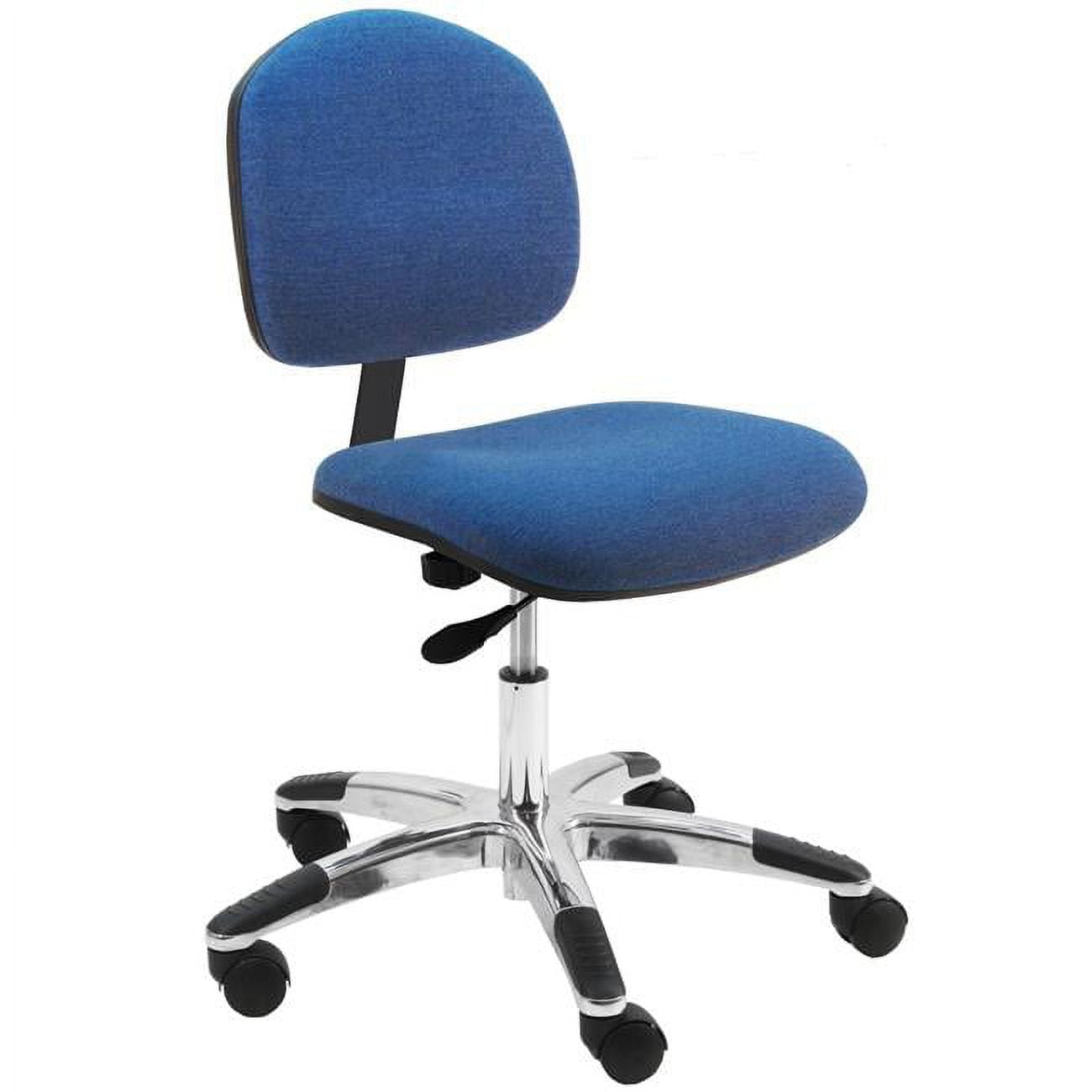 Picture of BenchPro LAS-F1-Blue Fabric Desk Height Seating Chair with Aluminum Base & 16 to 21 in. Height Adjustment&#44; Blue