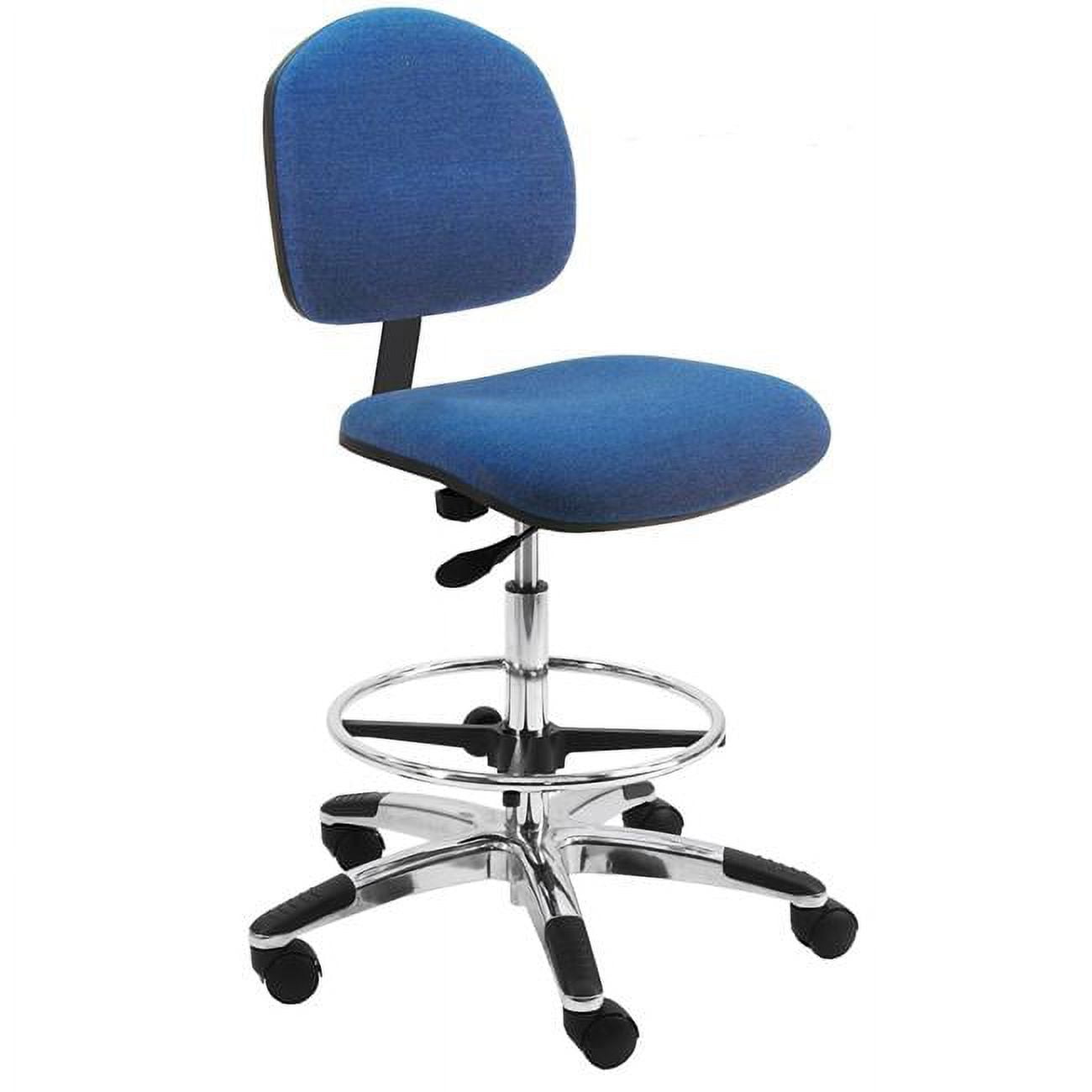 Picture of BenchPro LAT-F1A-Blue Fabric Seating Chair with 18 in. Adjustable Footring&#44; Aluminum Base & 18 to 26 in. Height Adjustment&#44; Blue