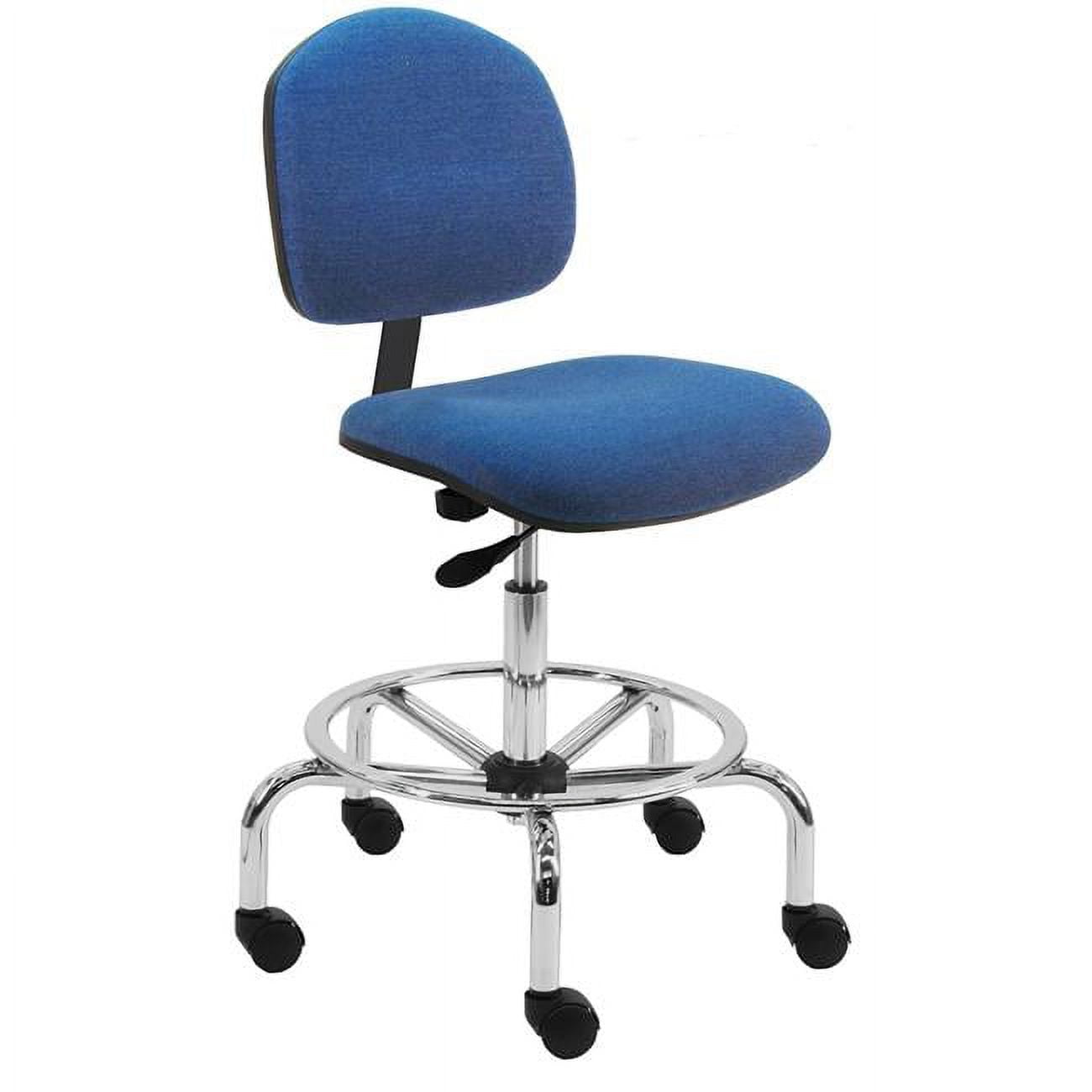 Picture of BenchPro LCT-F1B-Blue Fabric Seating Chair with Chrome Base & 25 to 35 in. Height Adjustment&#44; Blue