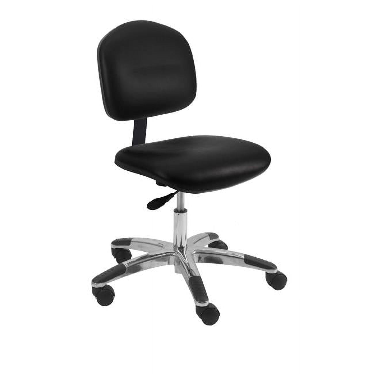 Picture of BenchPro LAS-V1-black Vinyl Seating Chair Desk Height&#44; Aluminum Base & 16 to 21 in. Height Adjustment&#44; Black