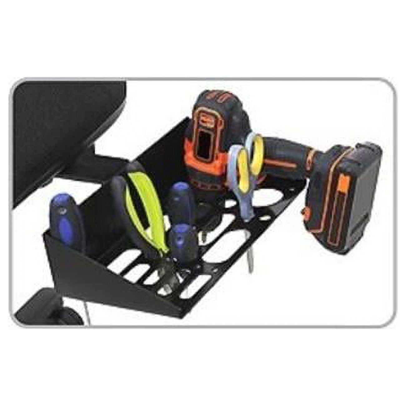 THC 12 x 6 x 3 in. Chair Mounted Tool Holder Seating Accessories, Black