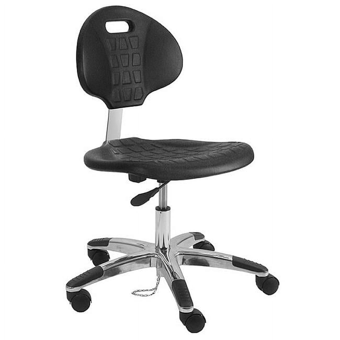 Picture of BenchPro LAS-DU ESD Urethane Polyurethane Stools Desk Height Chair with Aluminum Base & 14 to 19 in. Height Adjustment&#44; Black