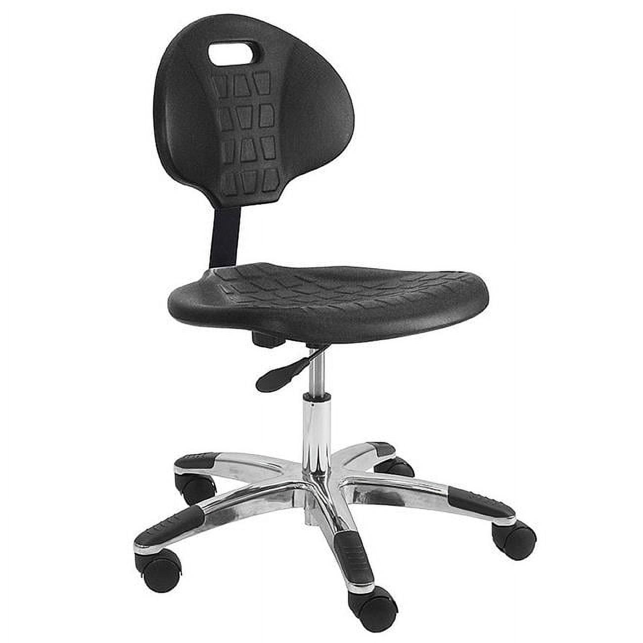 Picture of BenchPro LAS-U Urethane Desk Height Polyurethane Stool Chair&#44; Aluminum Base & 15 to 20 in. Height Adjustment&#44; Black