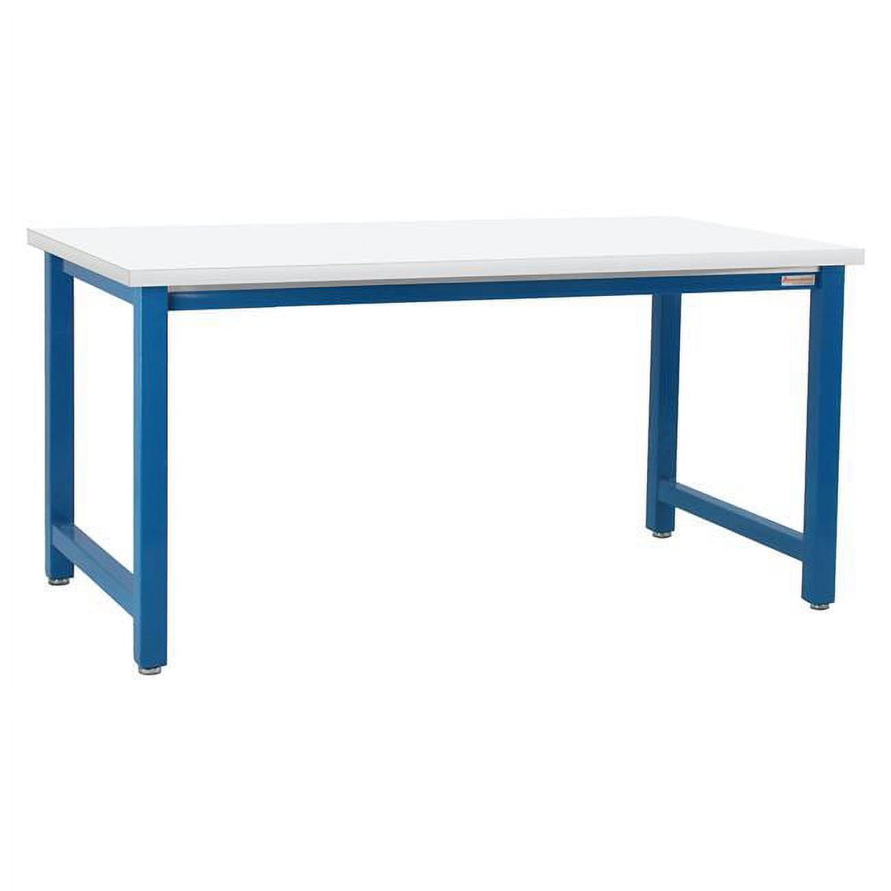 36 x 96 in. Kennedy Workbenches with Formica Laminate & Square Cut Edge Top, Light Blue