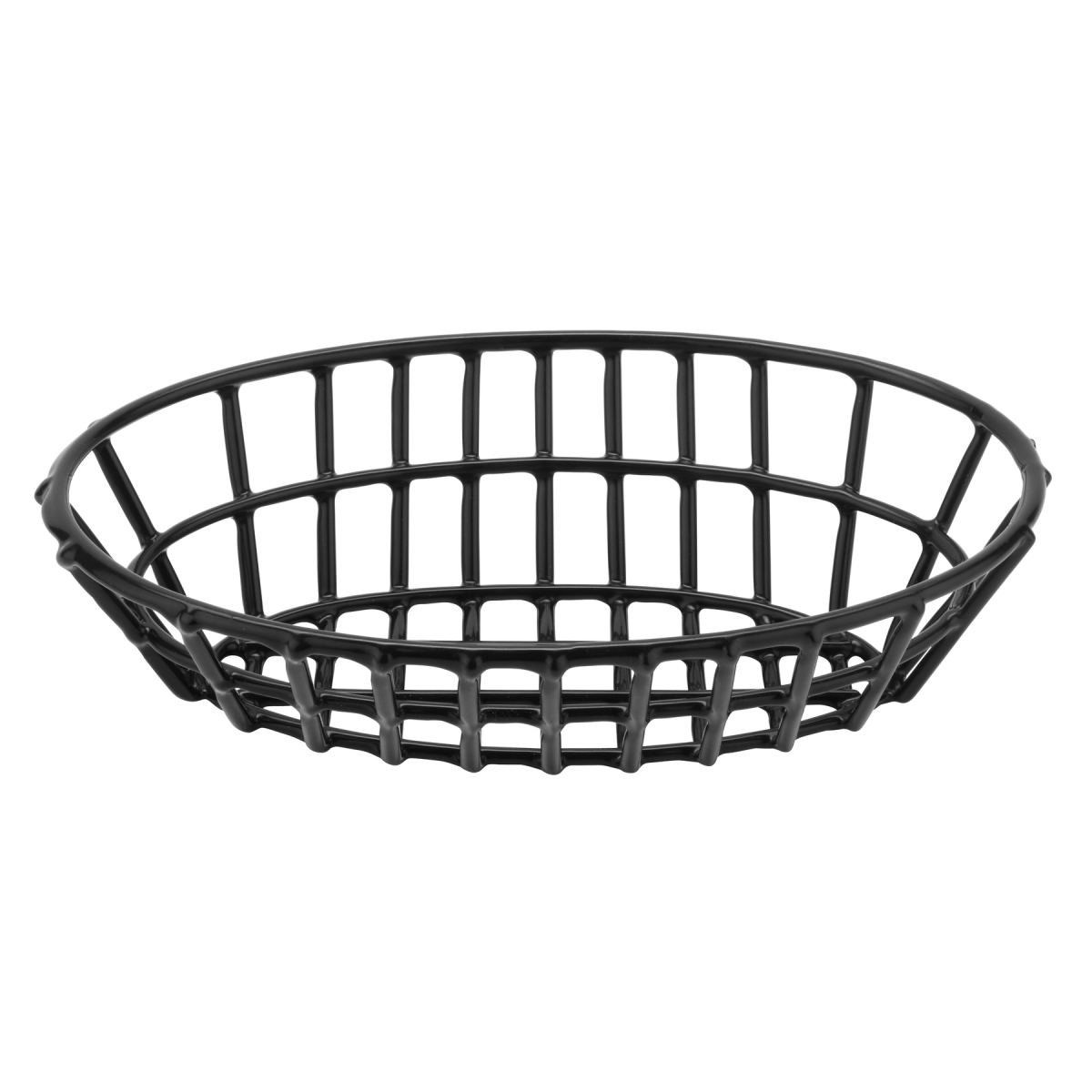 Picture of Winco 4-34412 9.75 x 6.25 in. Oval Grid Basket, 2.25 in. Tall - Black - Each 24