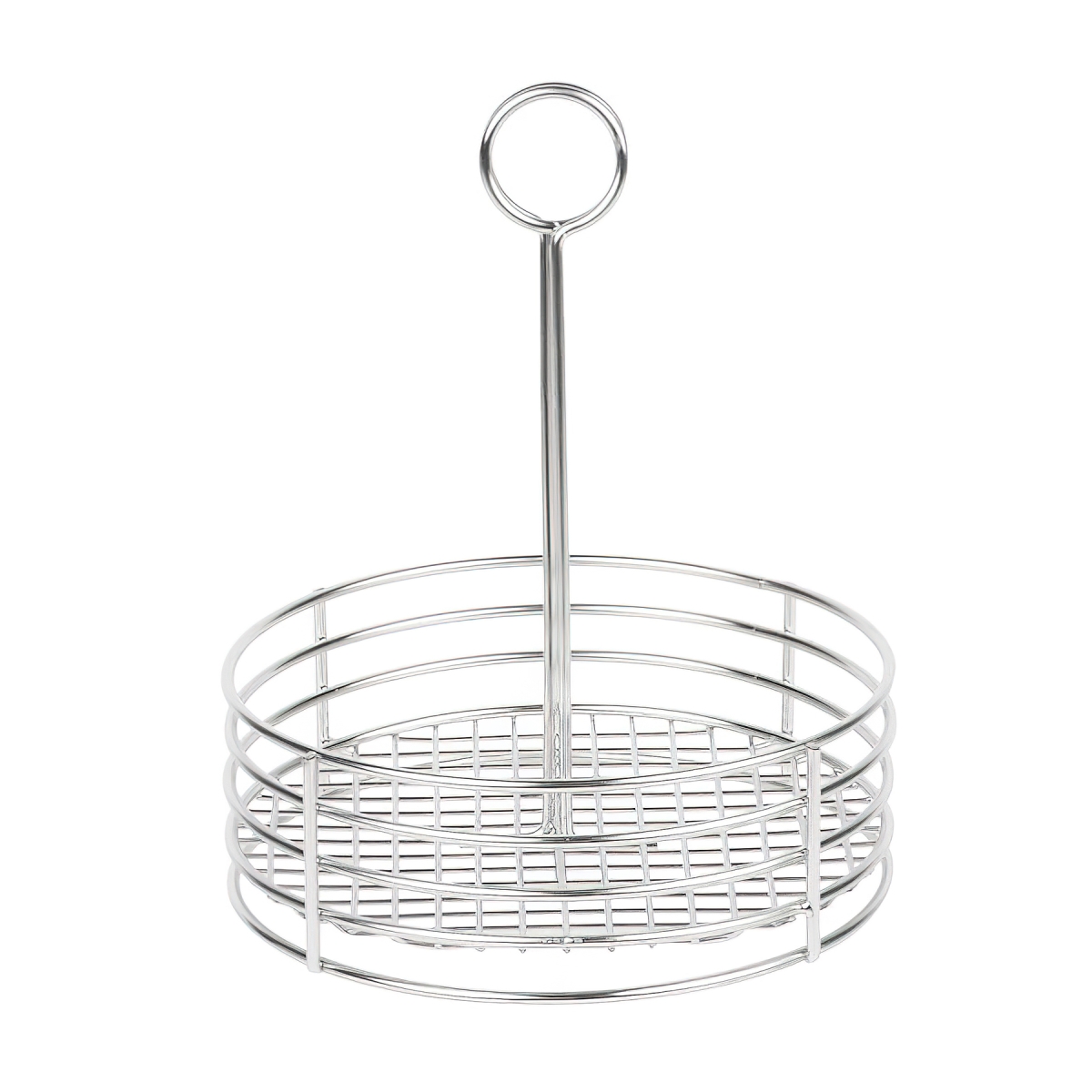 Picture of Winco 4-81850 7.5 in. Round Caddy, 9.5 in. Tall - Stainless Steel - Each 12