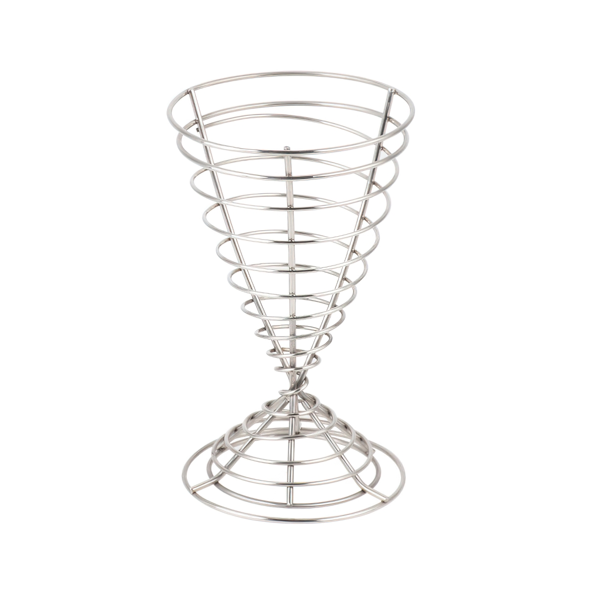 Picture of Winco 4-88068 Spiral Fry Cone, 4 in. Dia., 6.5 in. Tall - Stainless Steel - Each 12