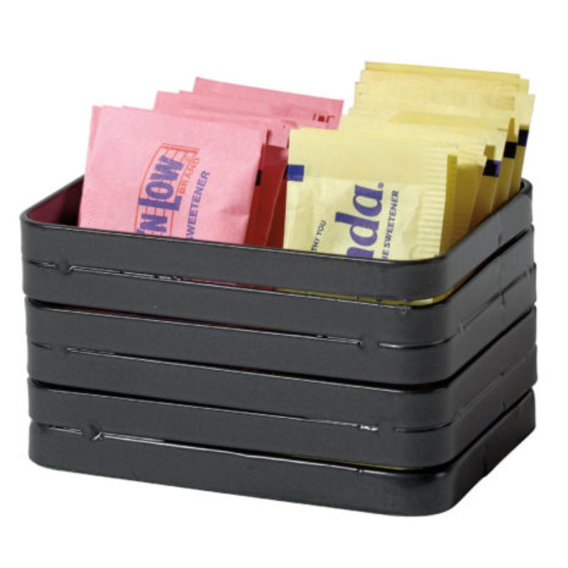 CAD-32-MG 3.5 x 2.5 in. Rectangular Metal Grey Wire Sugar Caddy, Cyclone, 2 in. Tall