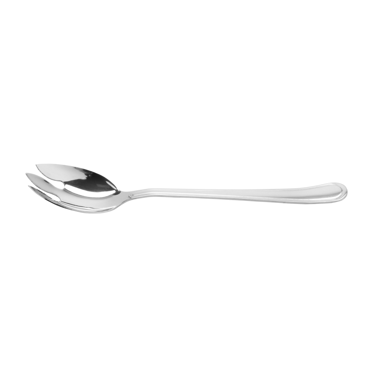 Picture of Winco BSRIM-12 11.5 in. Stainless Steel Slotted Spork with Mirror Finish - Each 12