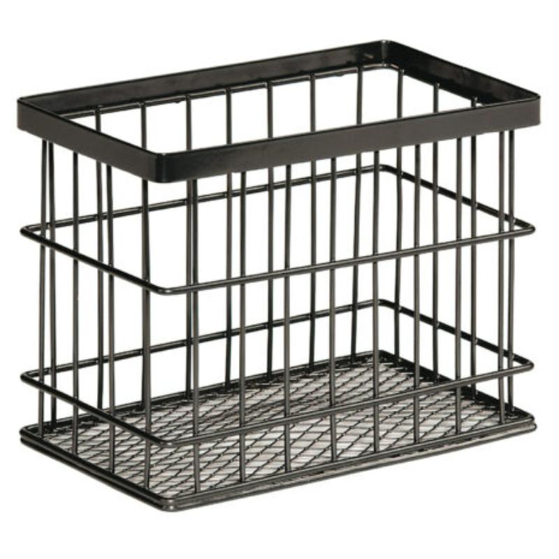 WB-745-MG 7 x 4.25 in. Rectangular Wire Basket, 5.5 in. Tall - Metal Grey
