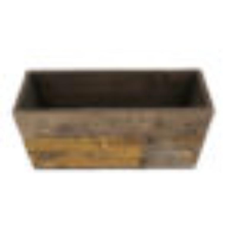 Picture of Winco WB-1260-RWD 11.75 x 5.75 in. Rectangular Reclaimed Wood Crate & Riser, 4.75 in. Tall