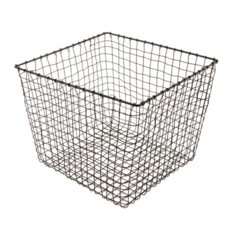 Picture of Winco WB-304-MG 14 x 11 in., Iron Powder Coated Gun Metal Grey, Square Basket, G.E.T. Breeze Baskets
