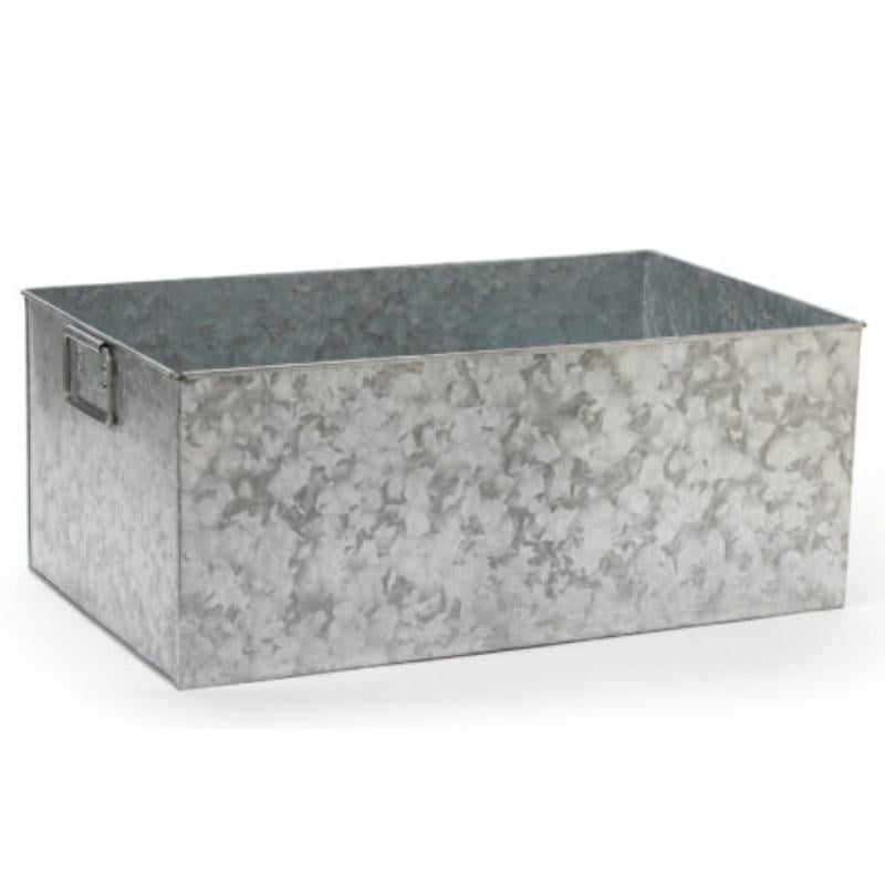 Picture of Winco GT-2112-GG 8.5 gal&#44; 20 x 12 in. Rectangular Galvanized Grey Beverage Tub 24 in. with Handles&#44; 8.5 in. Tall