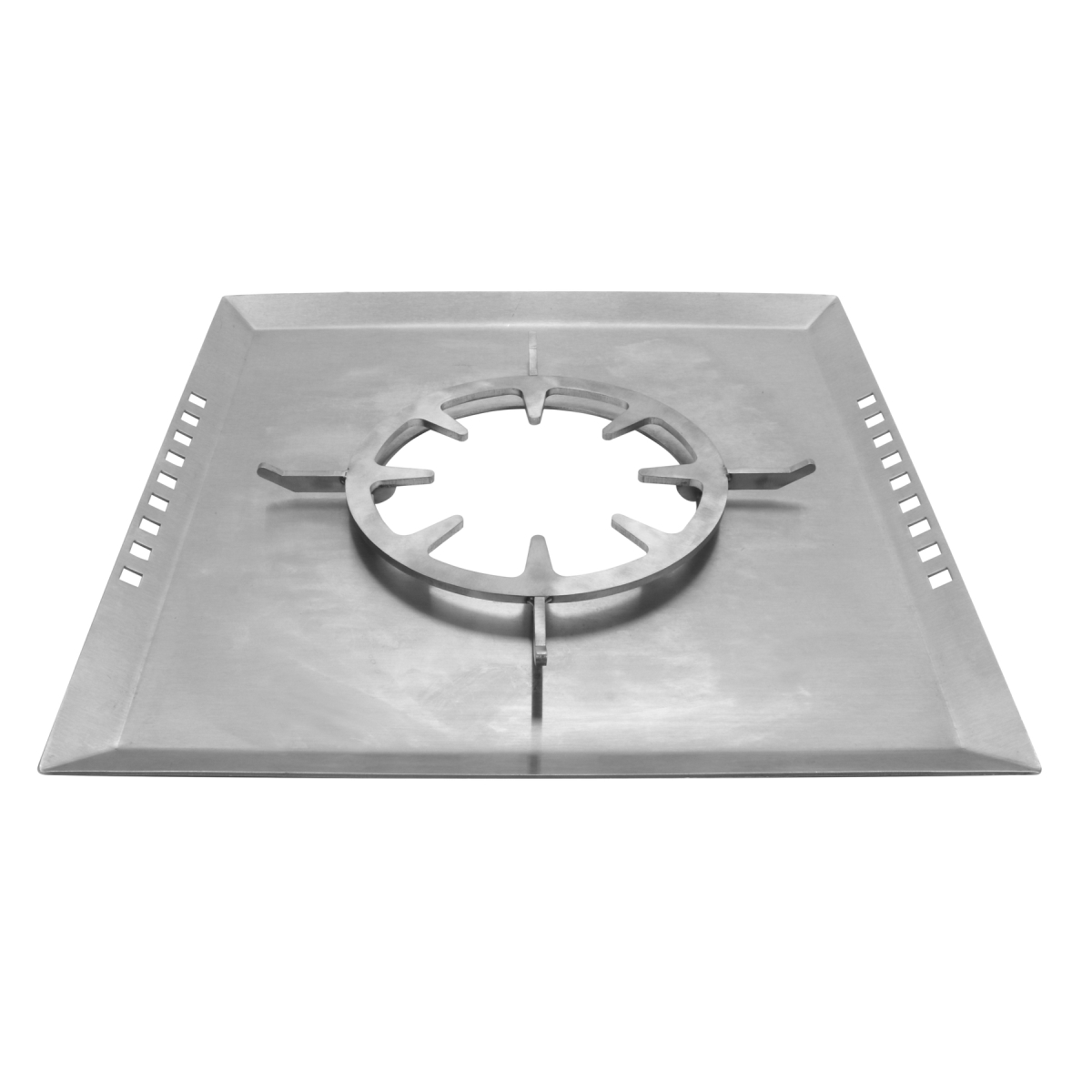 Picture of Winco ST11702014 Strata Square Single Saute & Cooker Top, 15.5 x 15.5 x 0.75 in., with Single Grate, Fits ST11602115, Stainless Steel - G.E.T. Strata Buffet System St11702014