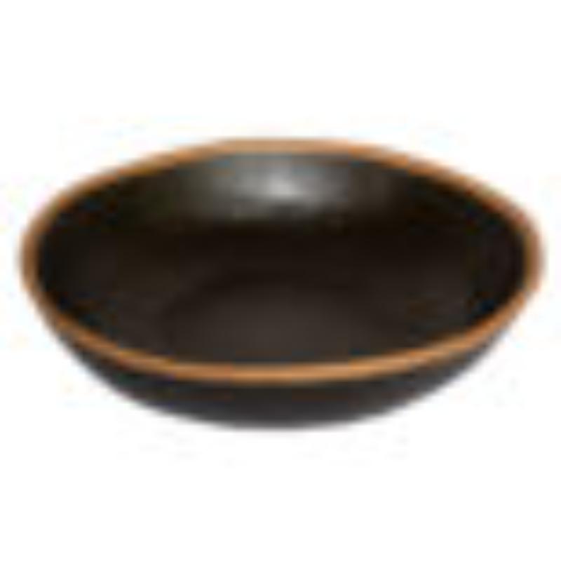 Picture of Winco B-310-BR 1.5 qt. Brown Melamine Large Entree Salad, Pasta Bowl - 1.9 qt. Rim-Full - 10 in. Top Dia., 2.25 in. Deep, G.E.T. Pottery Market Glazed