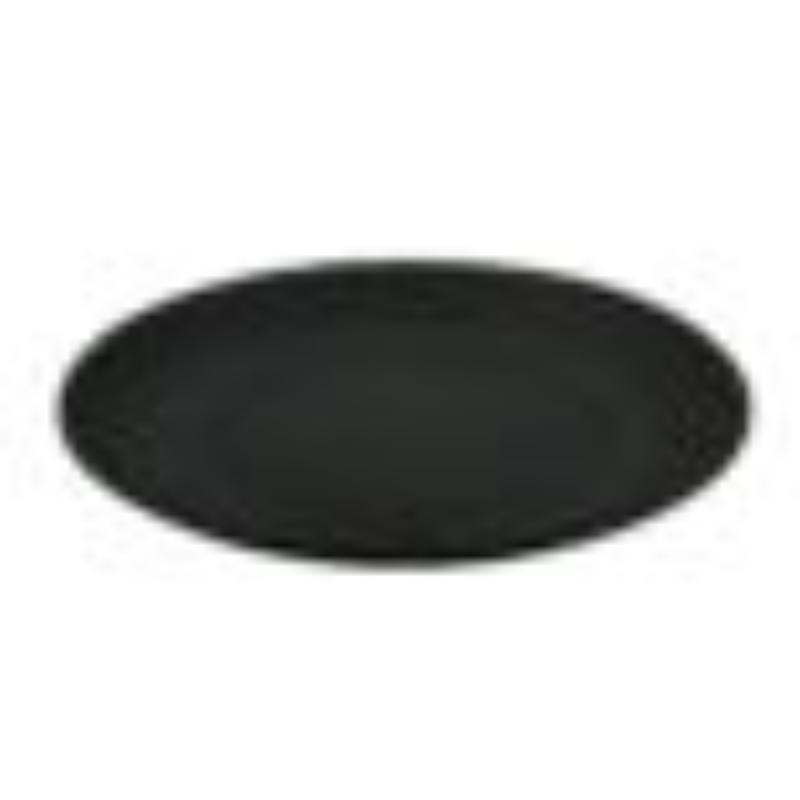 Picture of Winco BF-12-BK 12 in. Melamine Black Round Dinner & Entree Plate, G.E.T. Nara