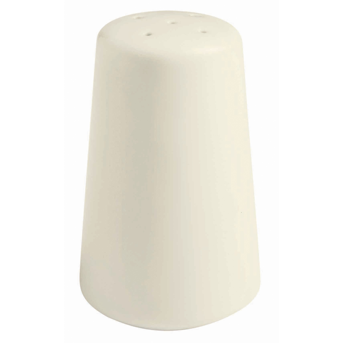 Picture of Winco PP1100709812 2.5 oz Cream White Porcelain Salt Shaker, 3.25 in. Tall, Corona Americana - 1 Dozen