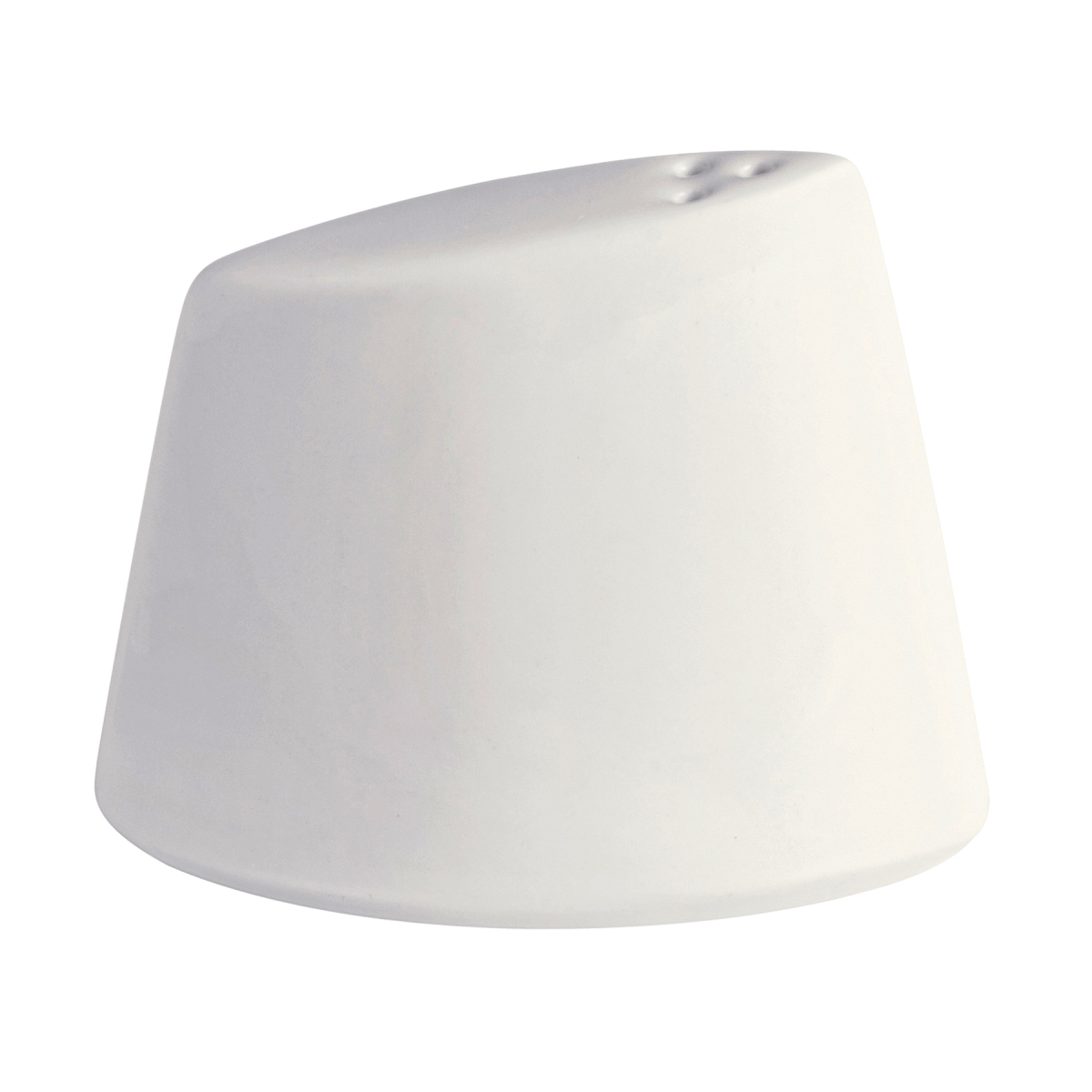 Picture of Winco PA1101929812 2.5 oz Bright White Porcelain Salt Shaker, 3 in. Max. Dia., 2.63 in. Tall, Corona Elegance - 1 Dozen