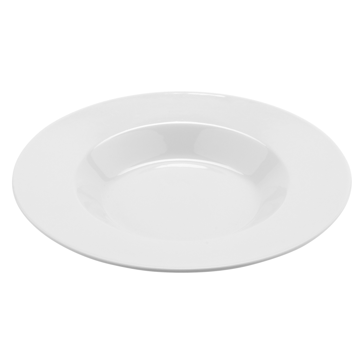 Picture of Winco PA1101923706 23.3 oz Bright White Porcelain Pasta Bowl with Rim, 12.75 in. Dia., Corona Elegance - Each 6