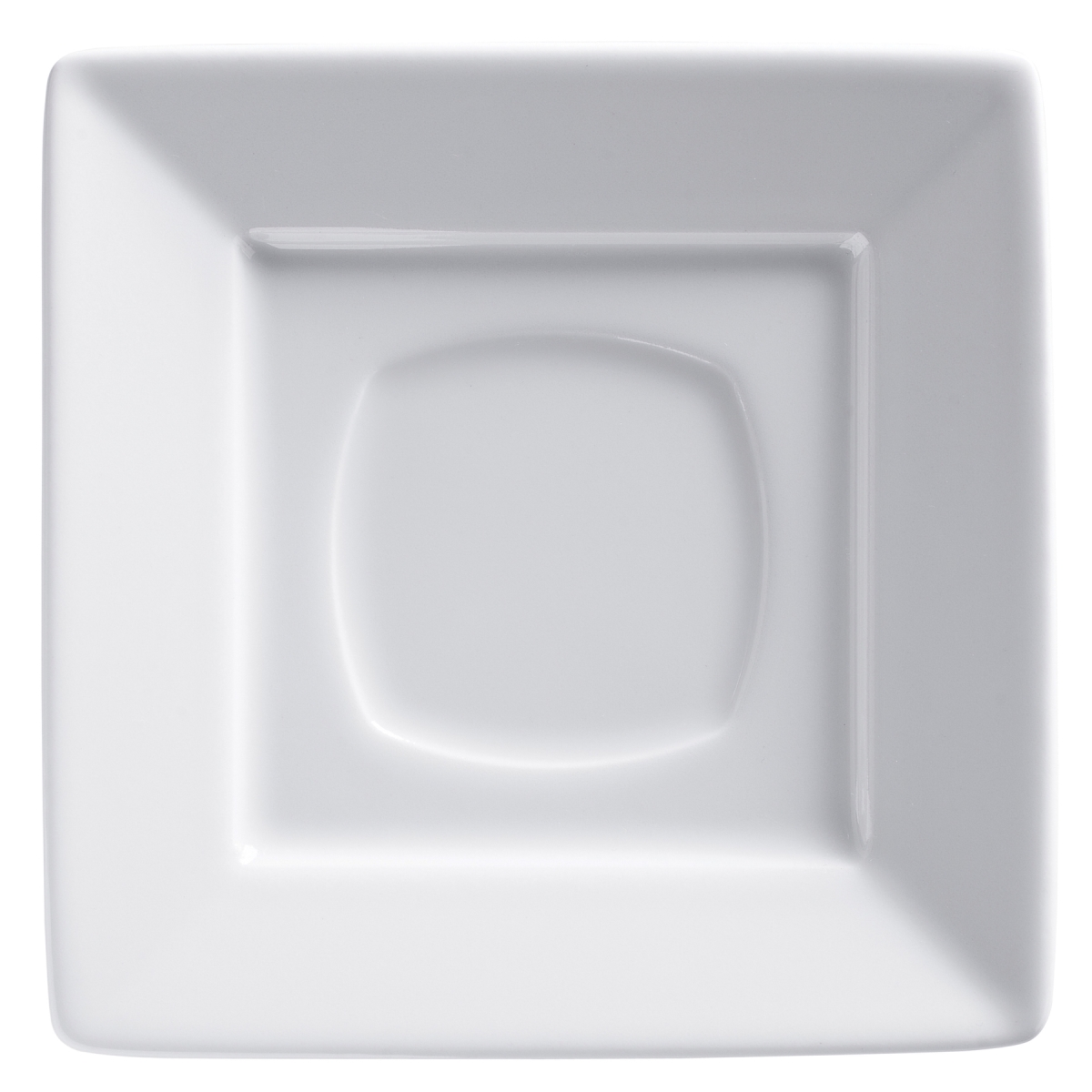 Picture of Winco PA1101970324 5.5 x 5.5 in. Bright White Porcelain Tea Saucer, Corona Zen - 2 Dozen