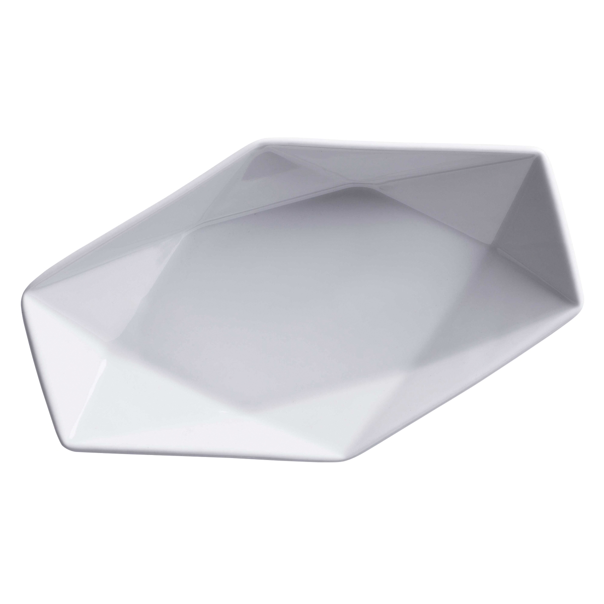 Picture of Winco PA1101610324 6 x 3.25 in. Bright White Porcelain Hexagonal Plate, Corona Actualite - 2 Dozen