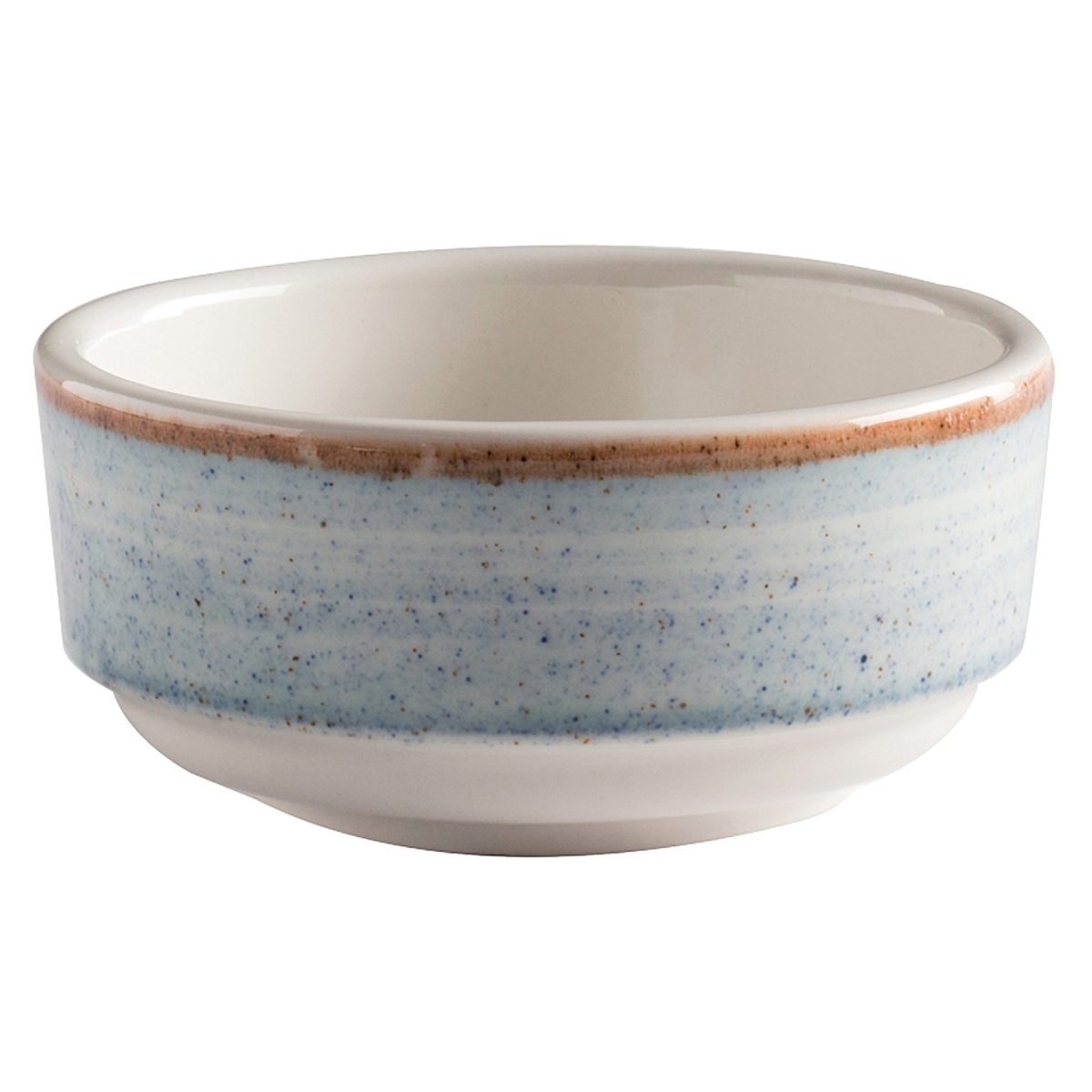 Picture of Winco PP1604727324 3.8 oz Blue Porcelain Bowl, 4 in. Dia., Corona Blue Artisan - 2 Dozen