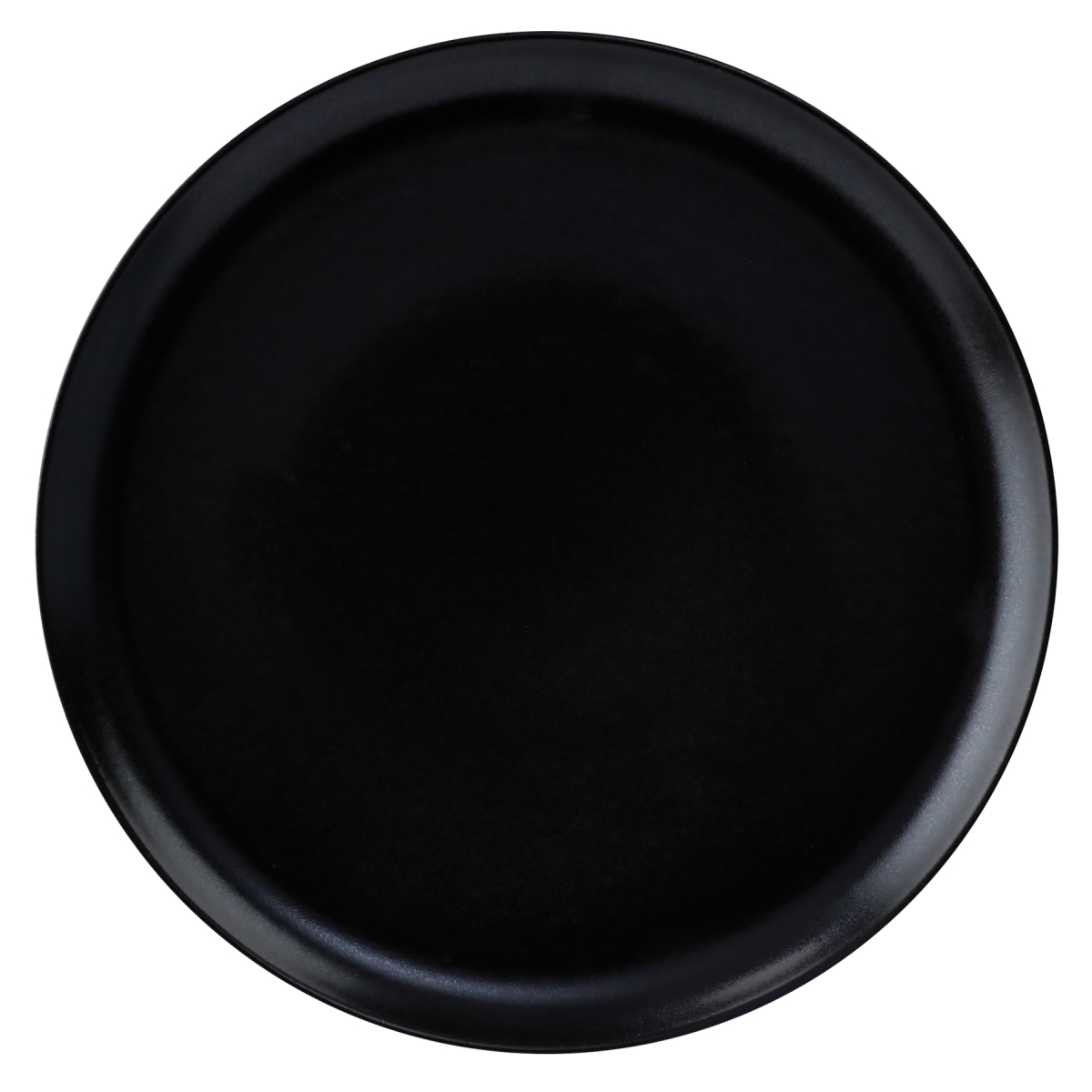 Picture of Winco PA1941712812 11 in. Black Reactive Glaze Porcelain Coupe Plate, Corona Cosmos Pluto - 1 Dozen