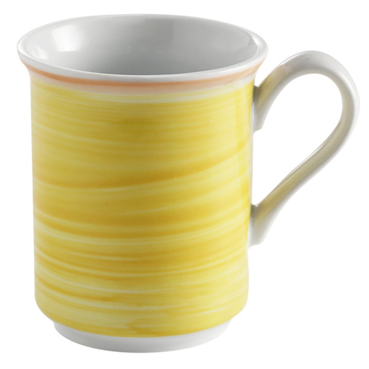 Picture of Winco PA1600606124 11 oz Yellow Porcelain Mug, 5 in. Dia. with Handle, Corona Calypso - 2 Dozen