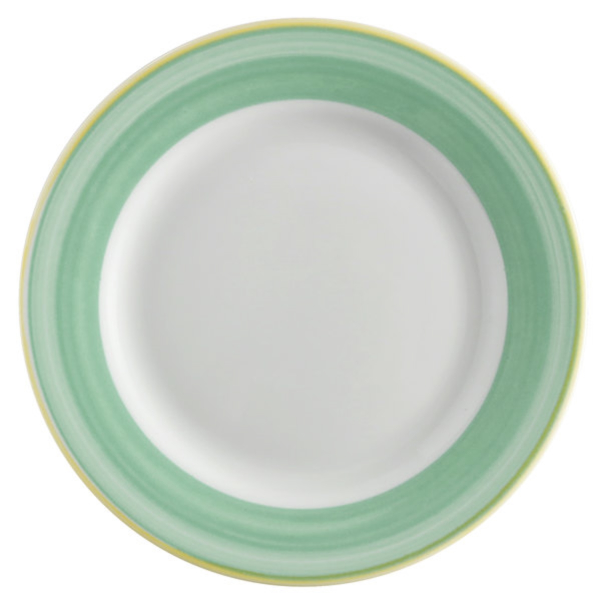 Picture of Winco PA1603902024 8 in. Green Porcelain Rolled Edge Plate, Corona Calypso - 2 Dozen