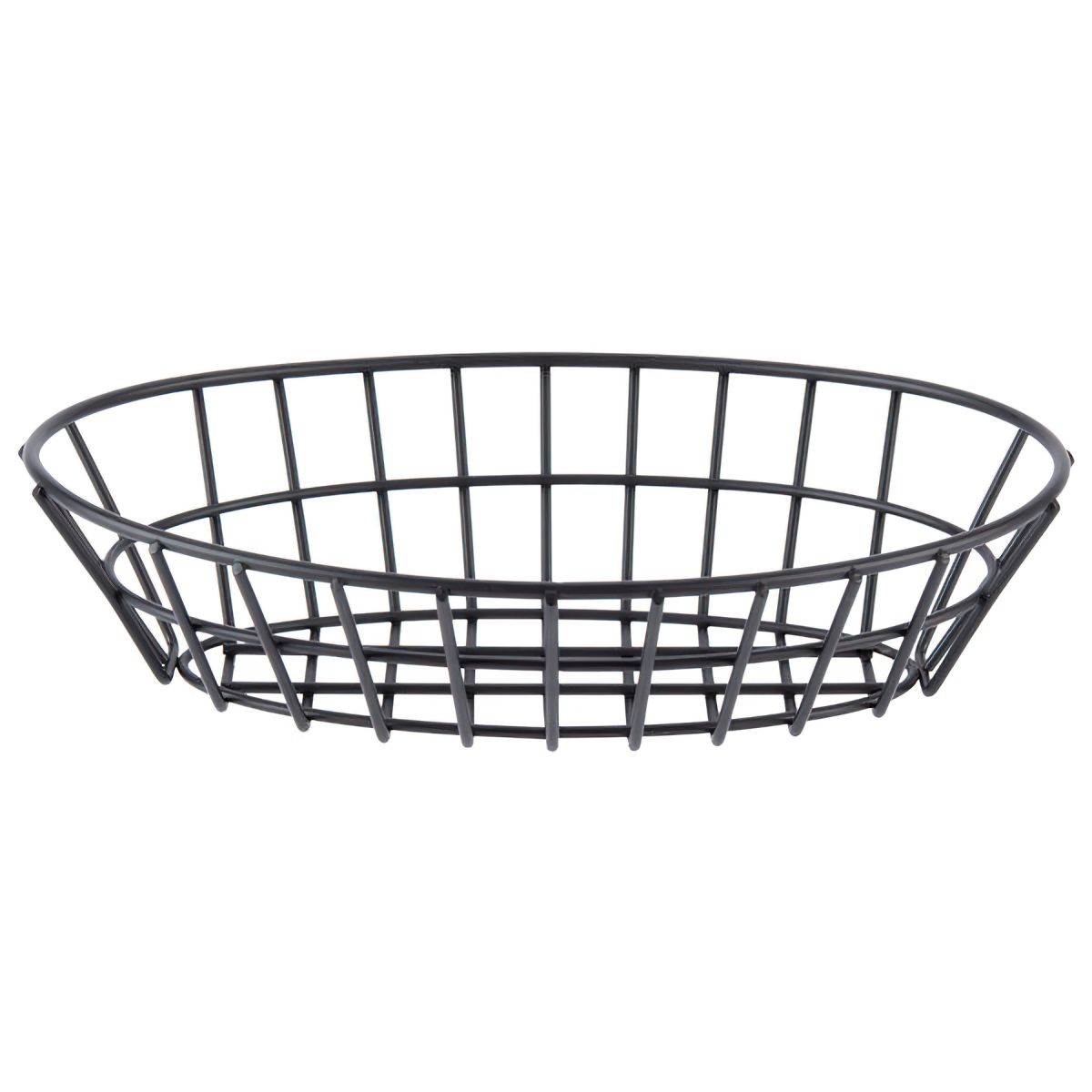 Picture of Winco 4-30144 9.75 x 6.25 in. Oval Grid Basket, 2.25 in. Tall - Black - Each 24