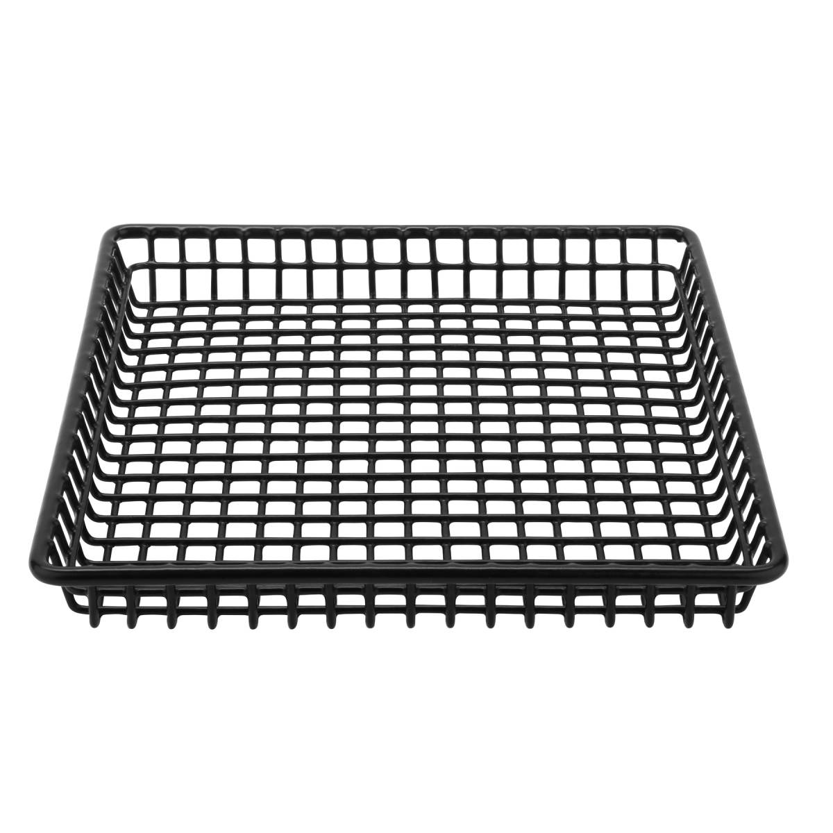 Picture of Winco 4-35999 9 in. Square Grid Basket, 1 in. Tall - Black - Each 24