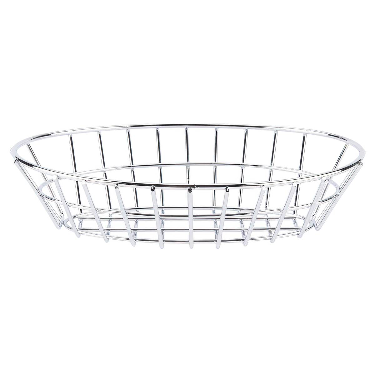 Picture of Winco 4-20144 9.75 x 6.25 in. Oval Grid Basket, 2.25 in. Tall - Chrome - Each 24