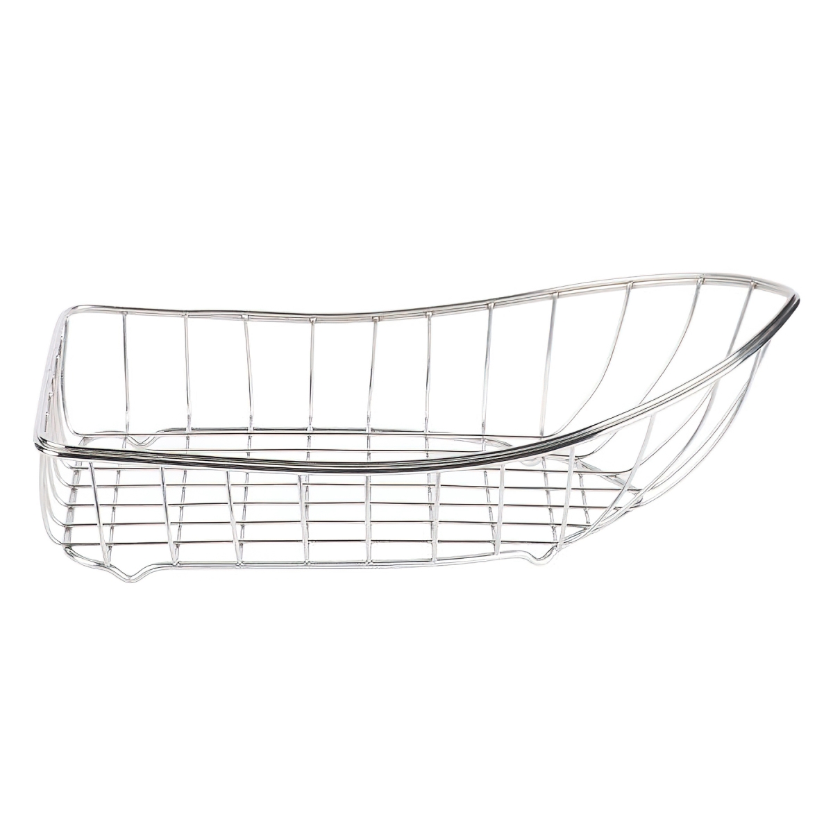 Picture of Winco 4-80300 13.25 x 7.75 in. Boat Basket, 3.75 in. Tall - Stainless Steel