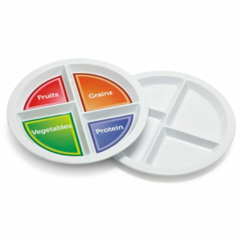 Picture of Winco CP-534-CMP 10 in. 4-Compartment Plate, My Plate Design, White