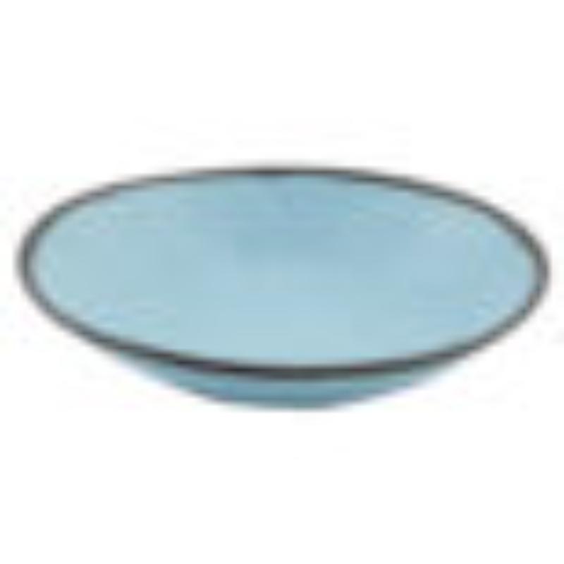 Picture of Winco B-420-GBL 1.3 qt. Speckled Greyish Blue Melamine Large Salad & Pasta Bowl - 1.4 qt. Rim-Full - 10 in. Top Dia., 1.75 in. Deep, G.E.T. Pottery Market Matte