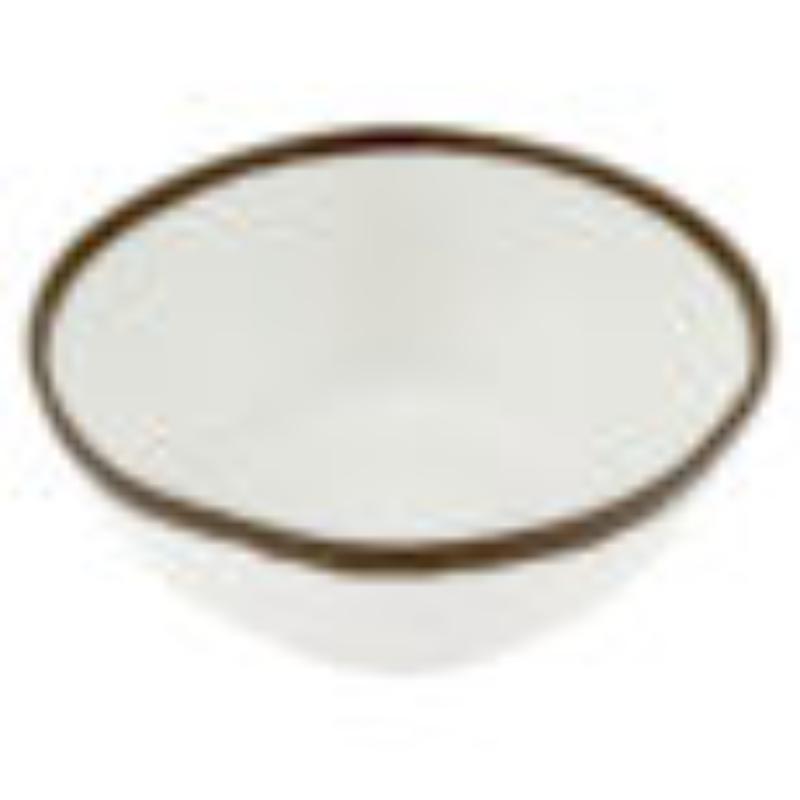 Picture of Winco B-303-CRM 1 qt. Cream Melamine Large Salad Bowl - 1.2 qt. Rim-Full - 7 in. Top Dia., 2.5 in. Deep, G.E.T. Pottery Market Glazed