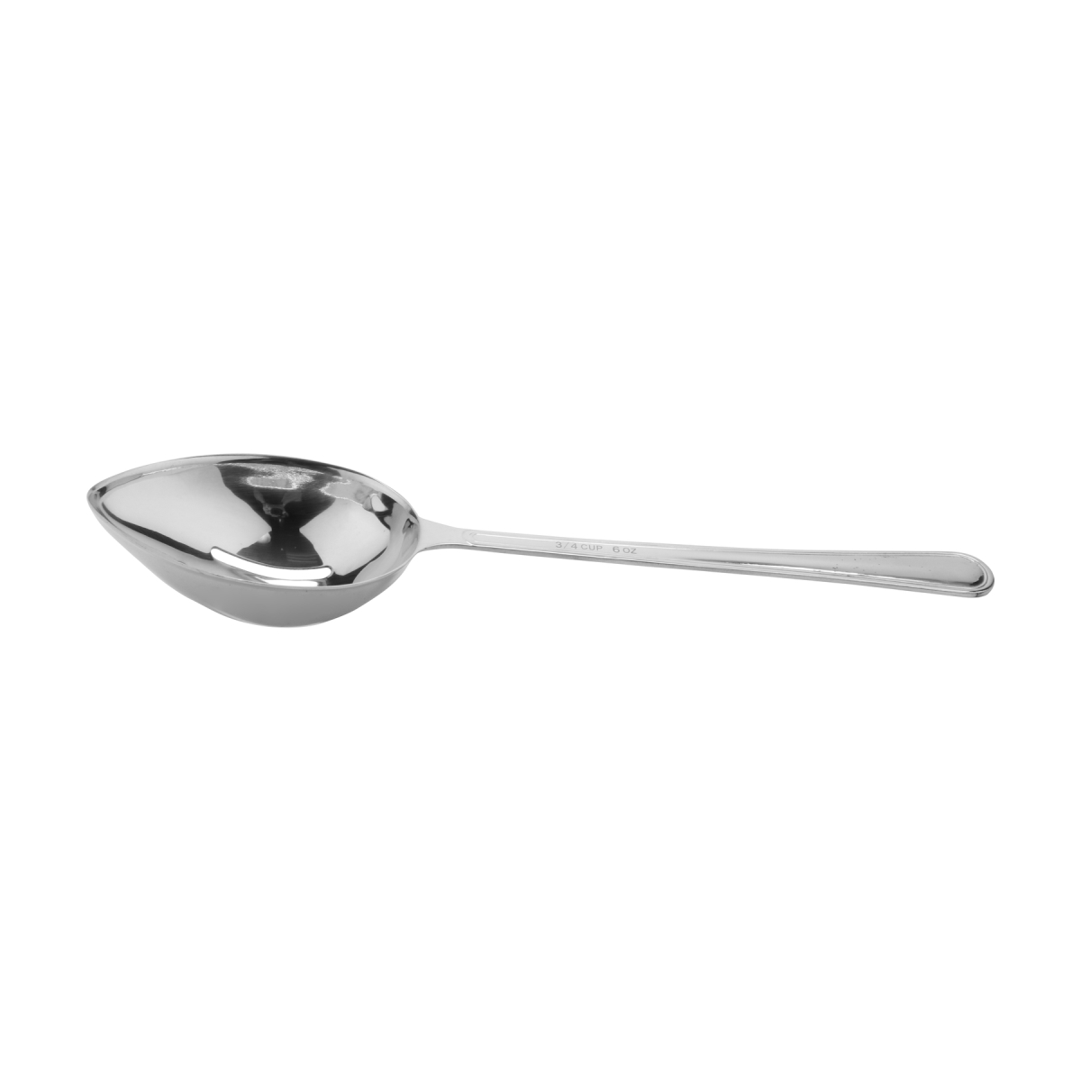 Picture of Winco BSRIM-26 13.50 in. Portion Control Spoon - 6 oz, Slotted, 96 at per Master, 6 at Per inner - Each 12