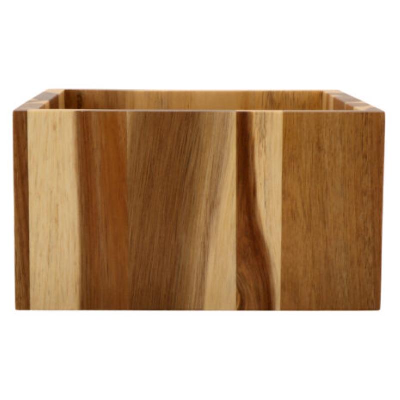 Picture of Winco WB-955-UR 9.5 in. Square Wood Riser for Acrylic Juice & Beverage Dispenser, 5 in. Tall - Urban Rustic