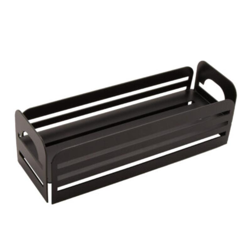 Picture of Winco IR-721-MG 3 Jar Single Level Condiment Stand for 3 at 4 x 4 x 4 in. Jars Bottom Elevated 1.5 in., Gun Metal Grey, 12.5 x 4.38 x 4 in.