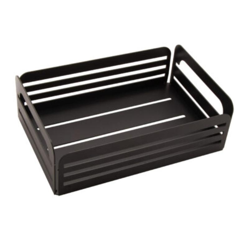 Picture of Winco IR-722-MG 6 Jar Single Level Condiment Stand for 6 at 4 x 4 x 4 in. Jars, Gun Metal Grey, 12.5 x 8.75 x 4 in.